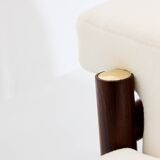 Paire de fauteuils de Carlo De Carlo palissandre cuir laiton 1966