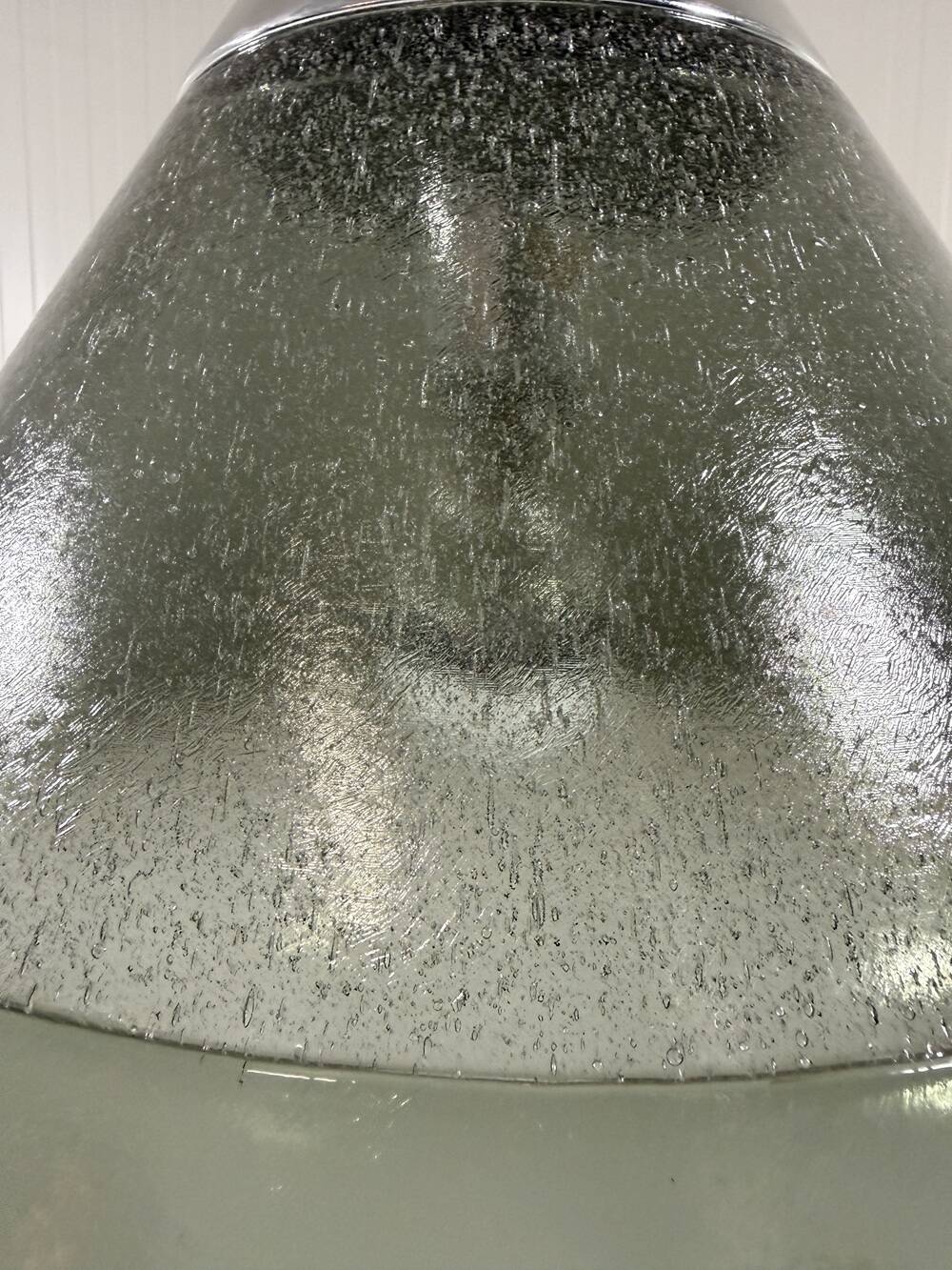 Peill & Putzler cone shaped glass hanging lamp, Germany