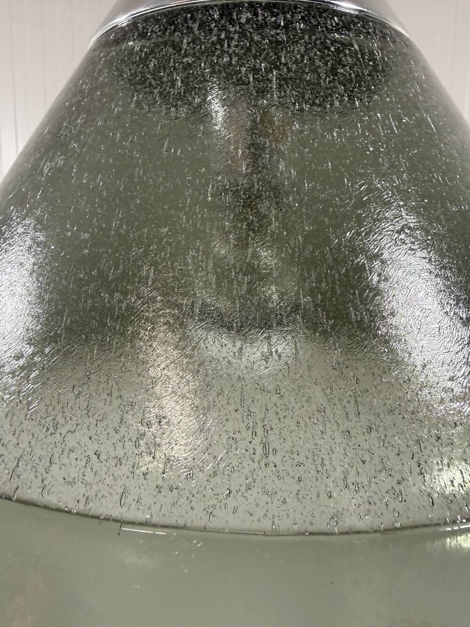 Peill & Putzler cone shaped glass hanging lamp, Germany