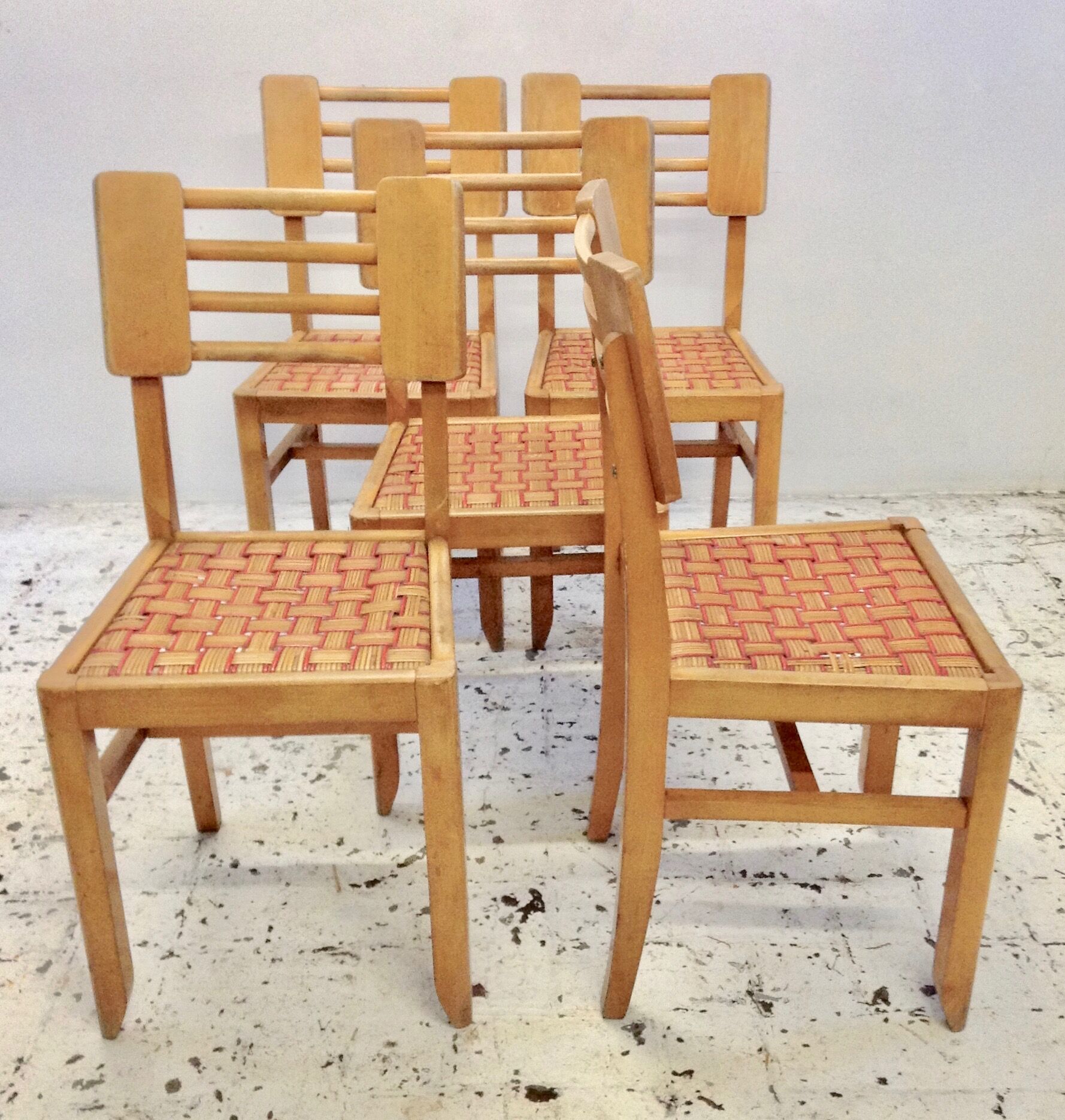 Set of 5 chairs Pierre Cruege