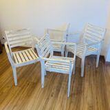 Ensemble de 4 chaises en bois