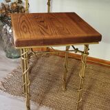 Wrought iron side table with ivy imitation