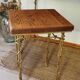 Wrought iron side table with ivy imitation