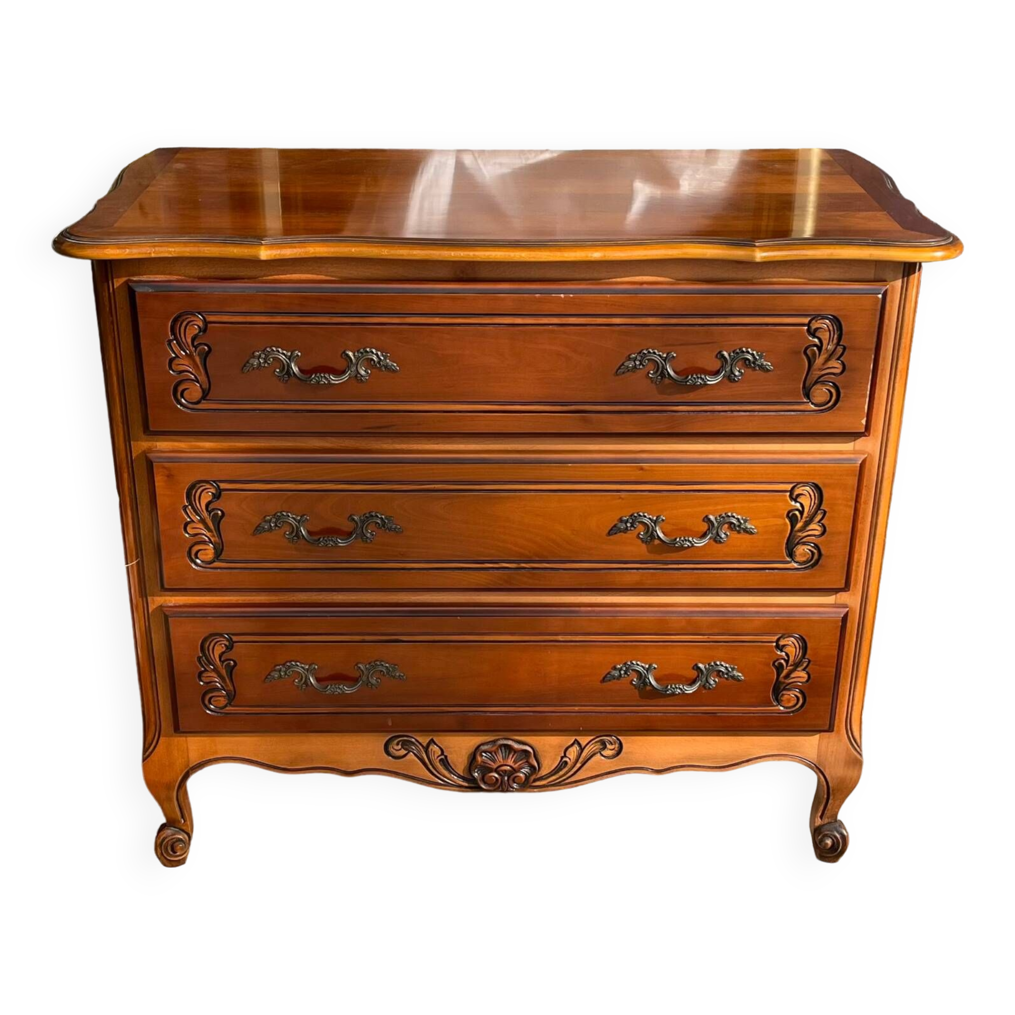 Three-drawer cherry chest of drawers