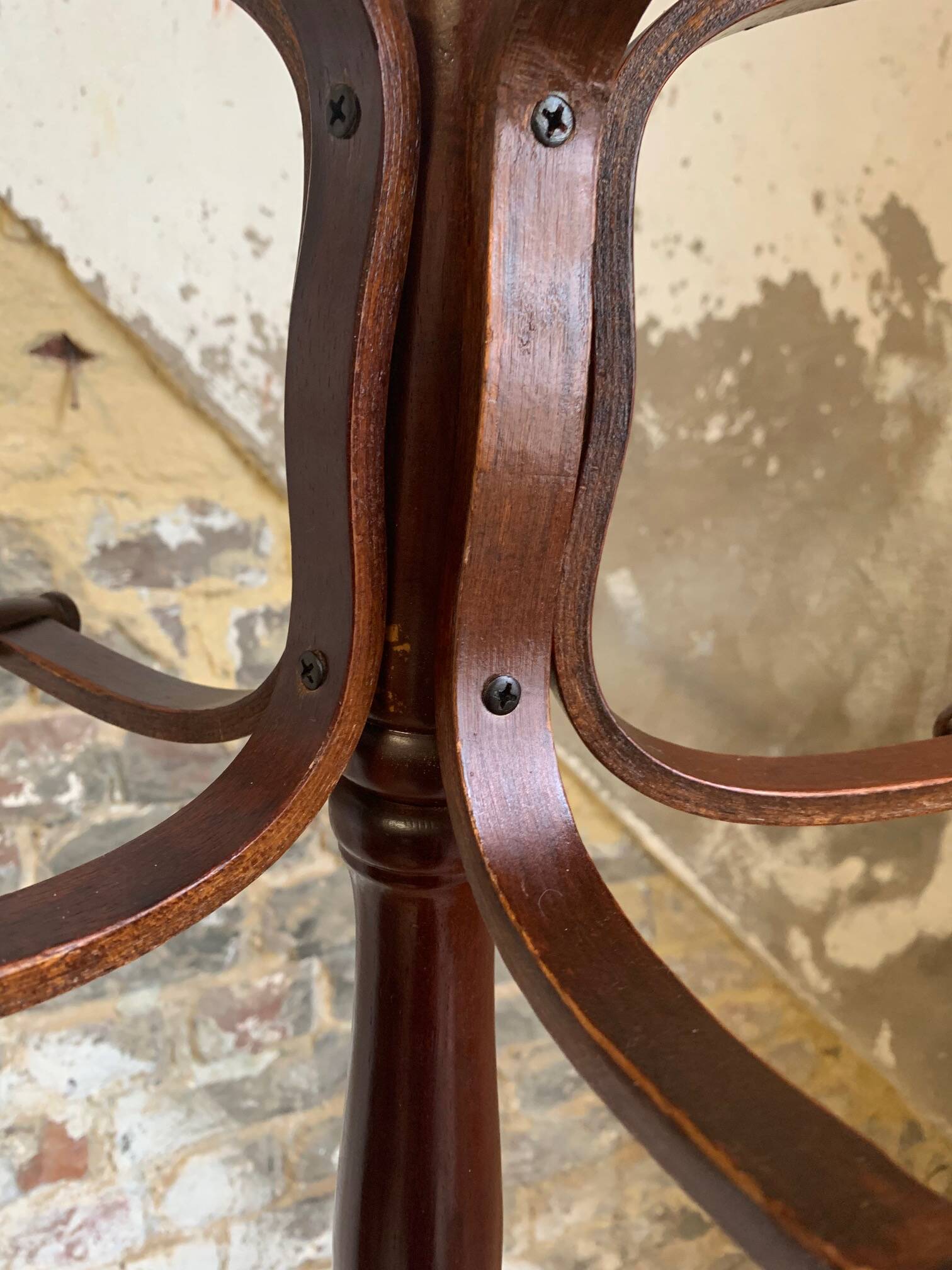 bistro style coat rack in dark wood