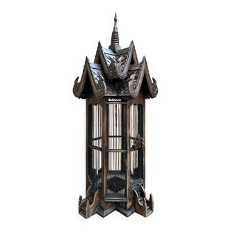 Handcrafted teak cage