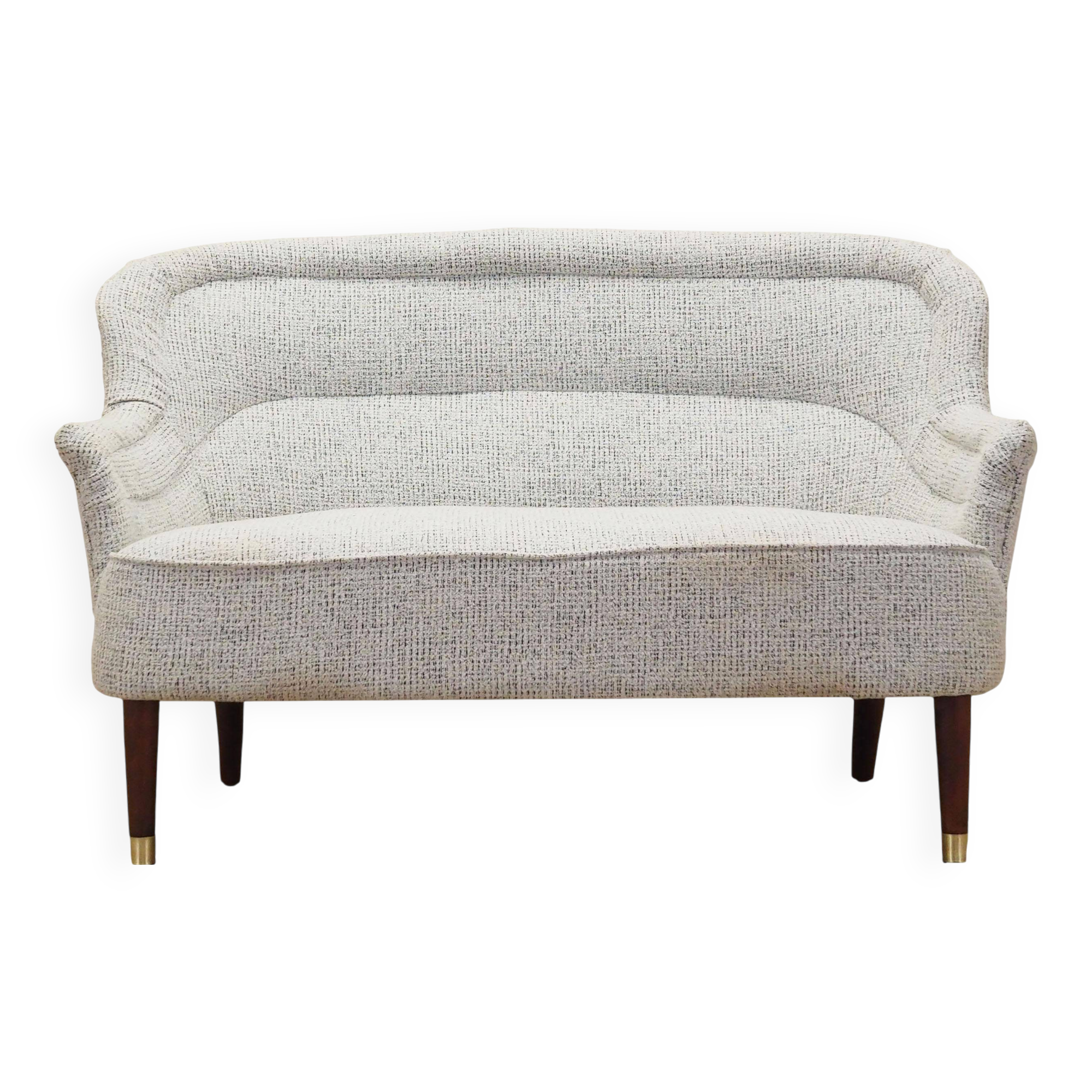 Sofa white melange, Italian design, 1960s, production: Italy