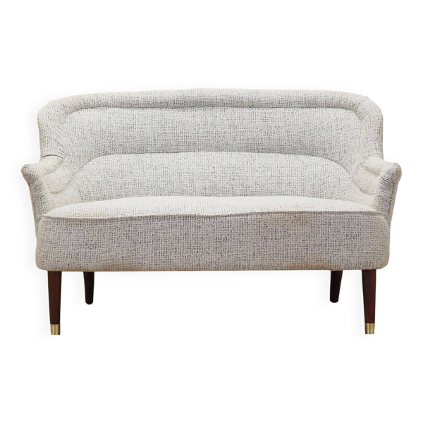 Canapé blanc chiné, design italien, années 1960, fabrication : Italie — Beyit