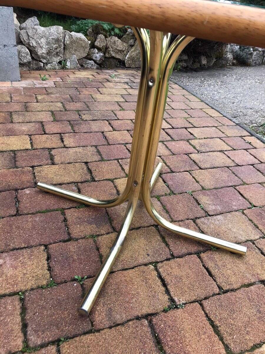 Octagonal Brass & Glass Dining Table