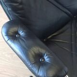 Scandinavian design leather armchair 70s