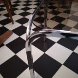 Vintage coffee table in glass and chrome