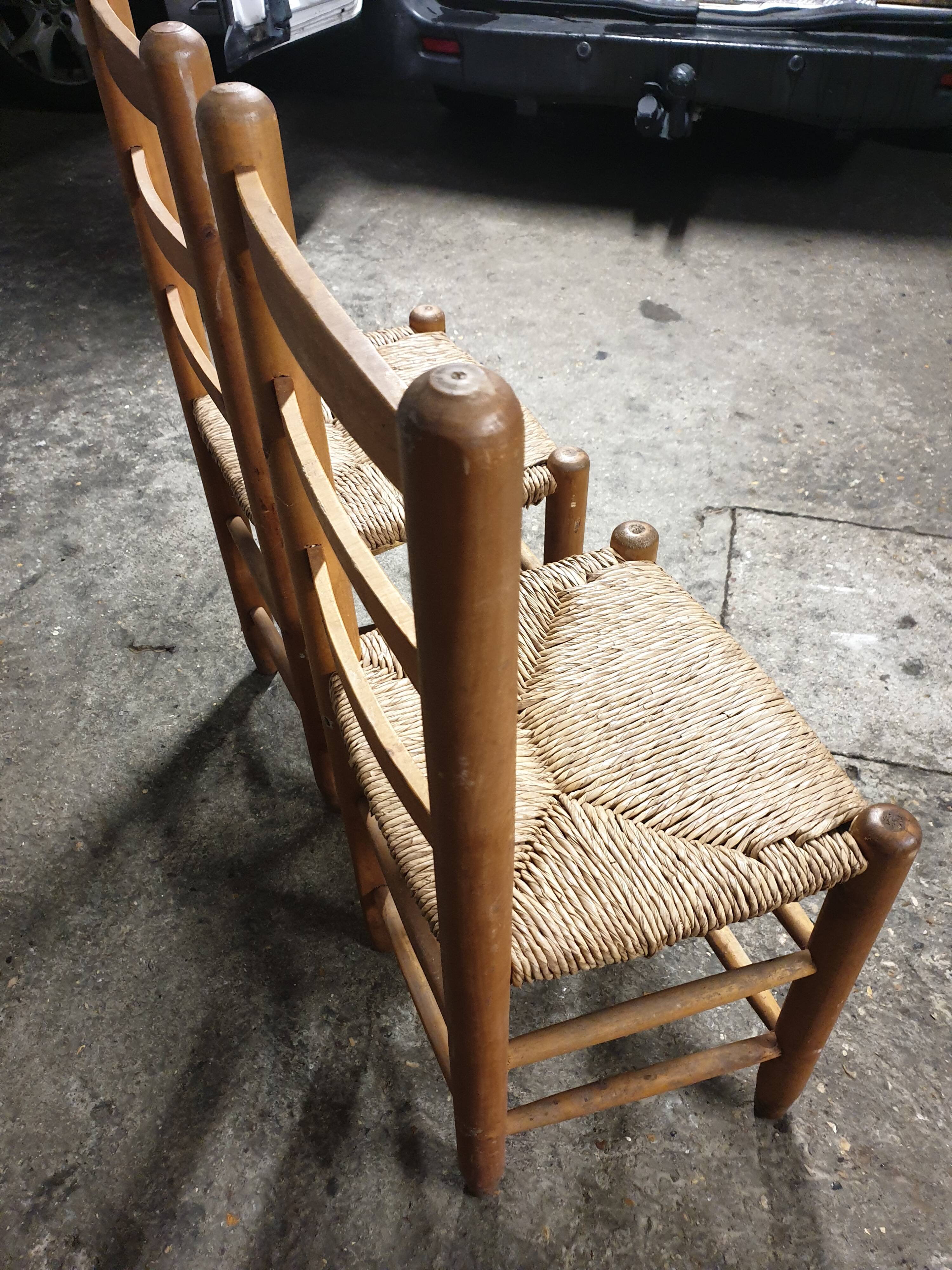 Pair of brutalist chairs