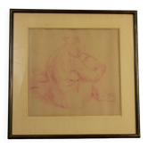 Sanguine "femme nue" by Jean Carton.