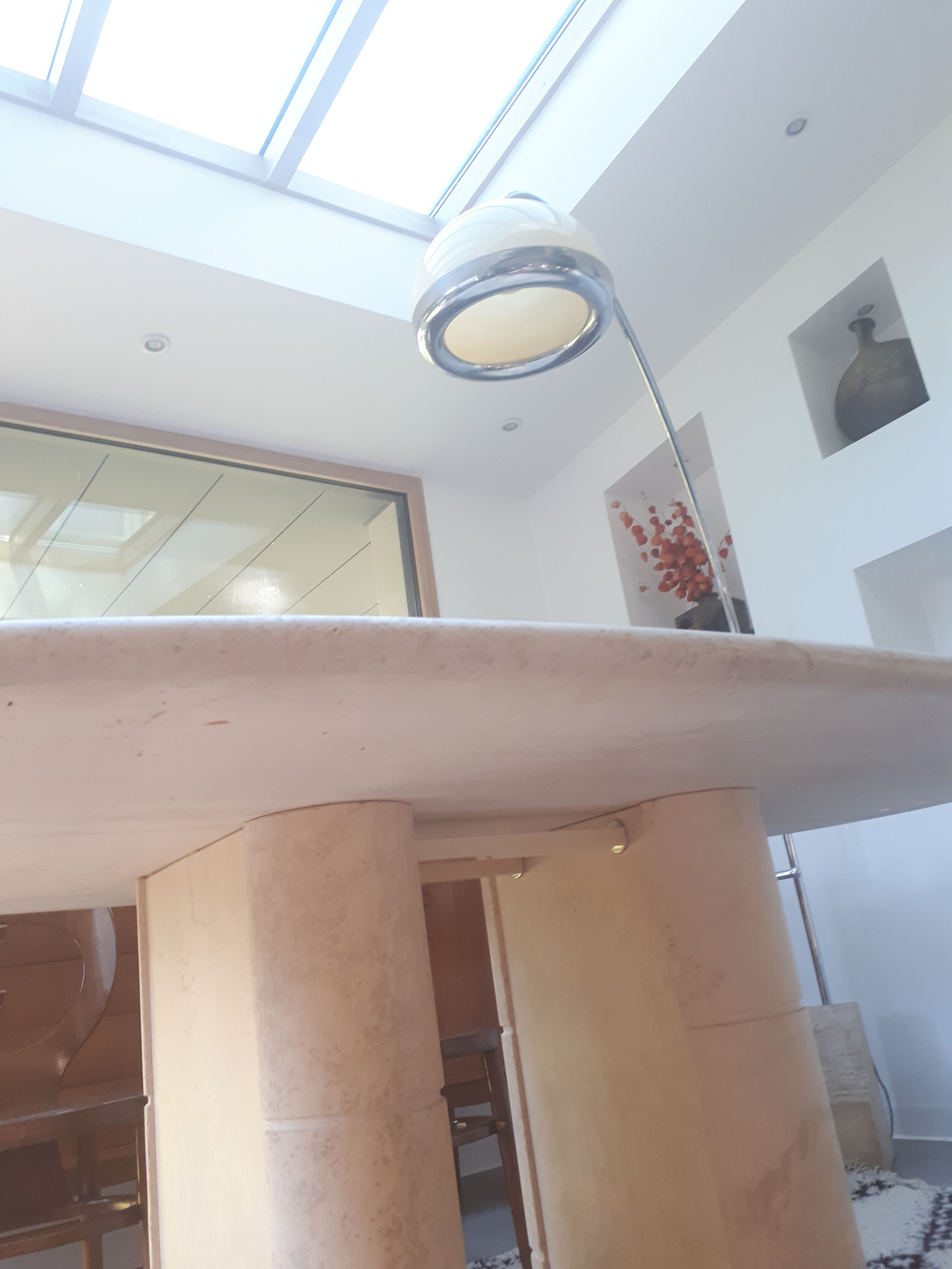 Roche Bobois travertine table