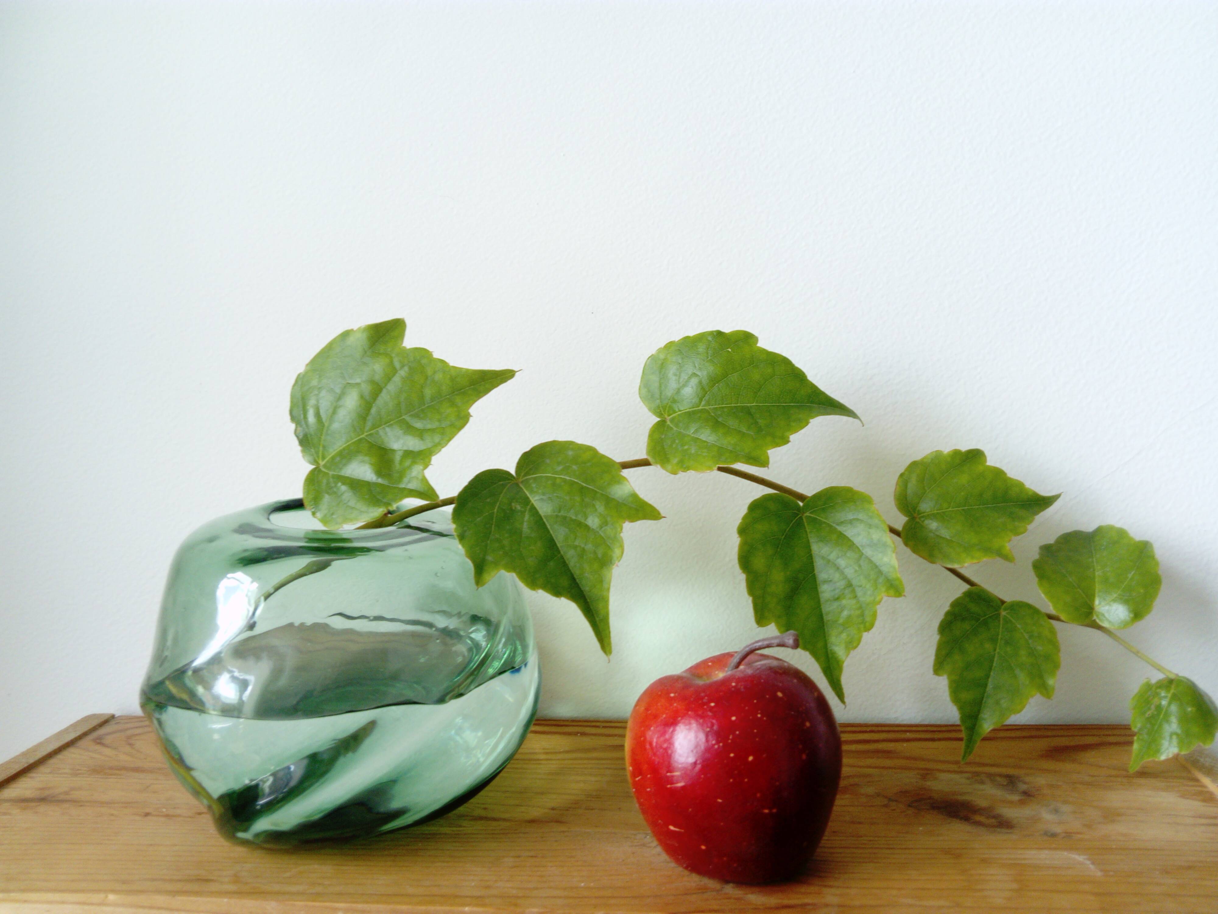 free form glass ball vase