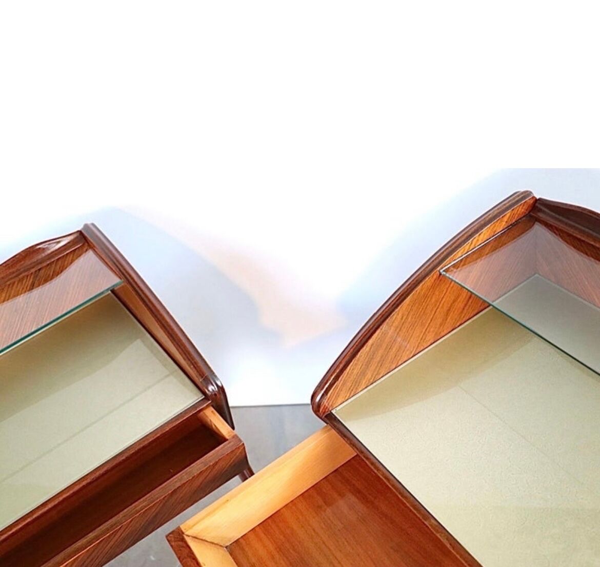 Pair of italian 1950's night stands bed side tables