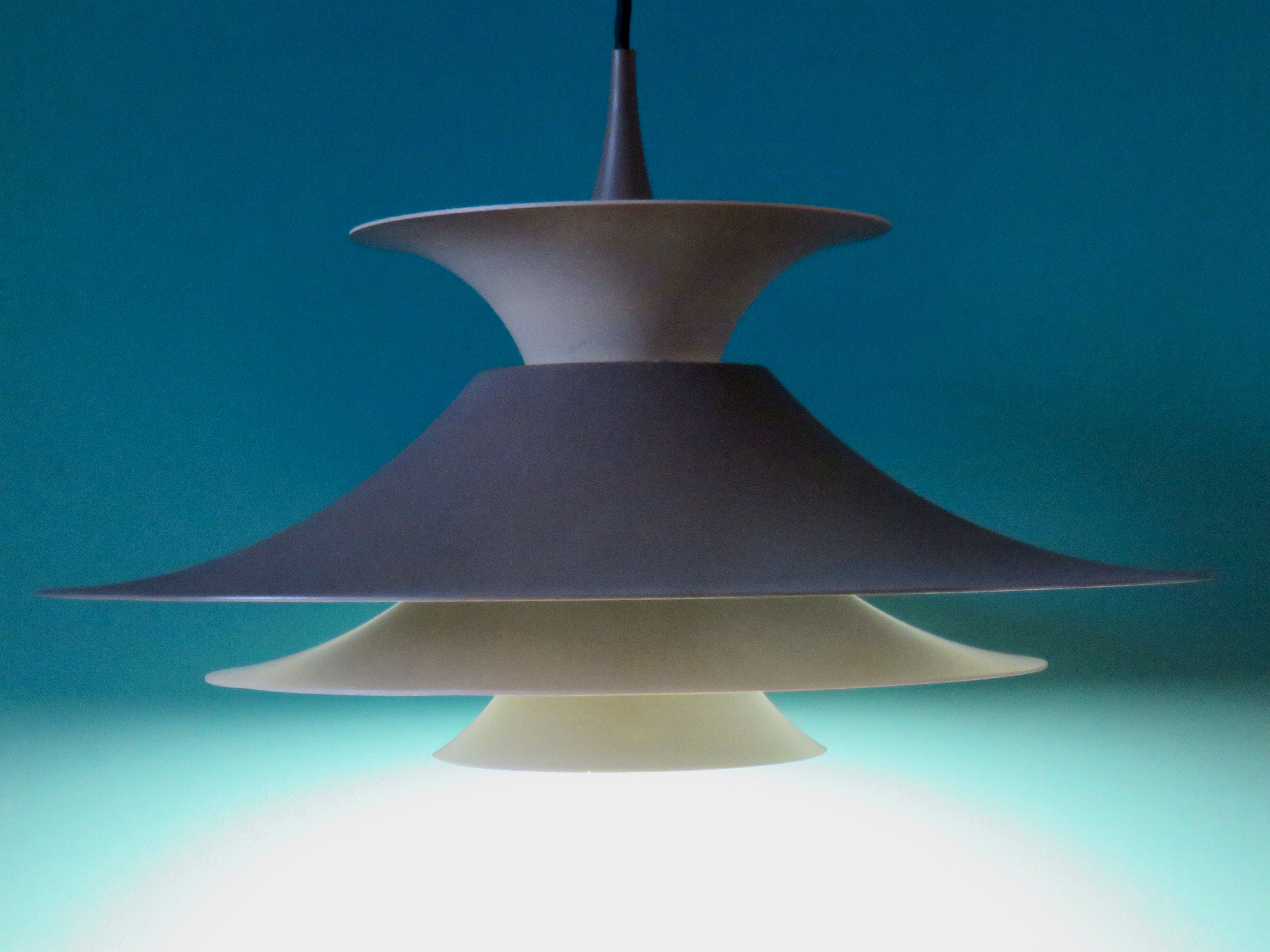 Tricolor pendant light "Radius" Fog & Morup, Denmark 1975