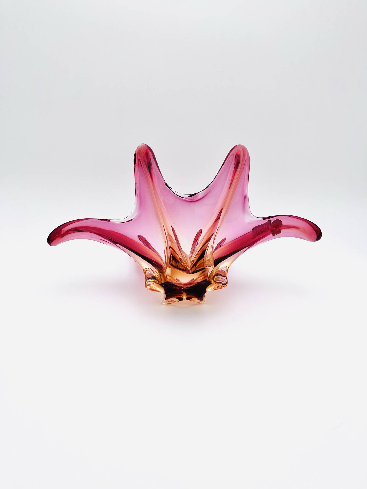 Coupe Murano - Sommerso - Orange & Rose