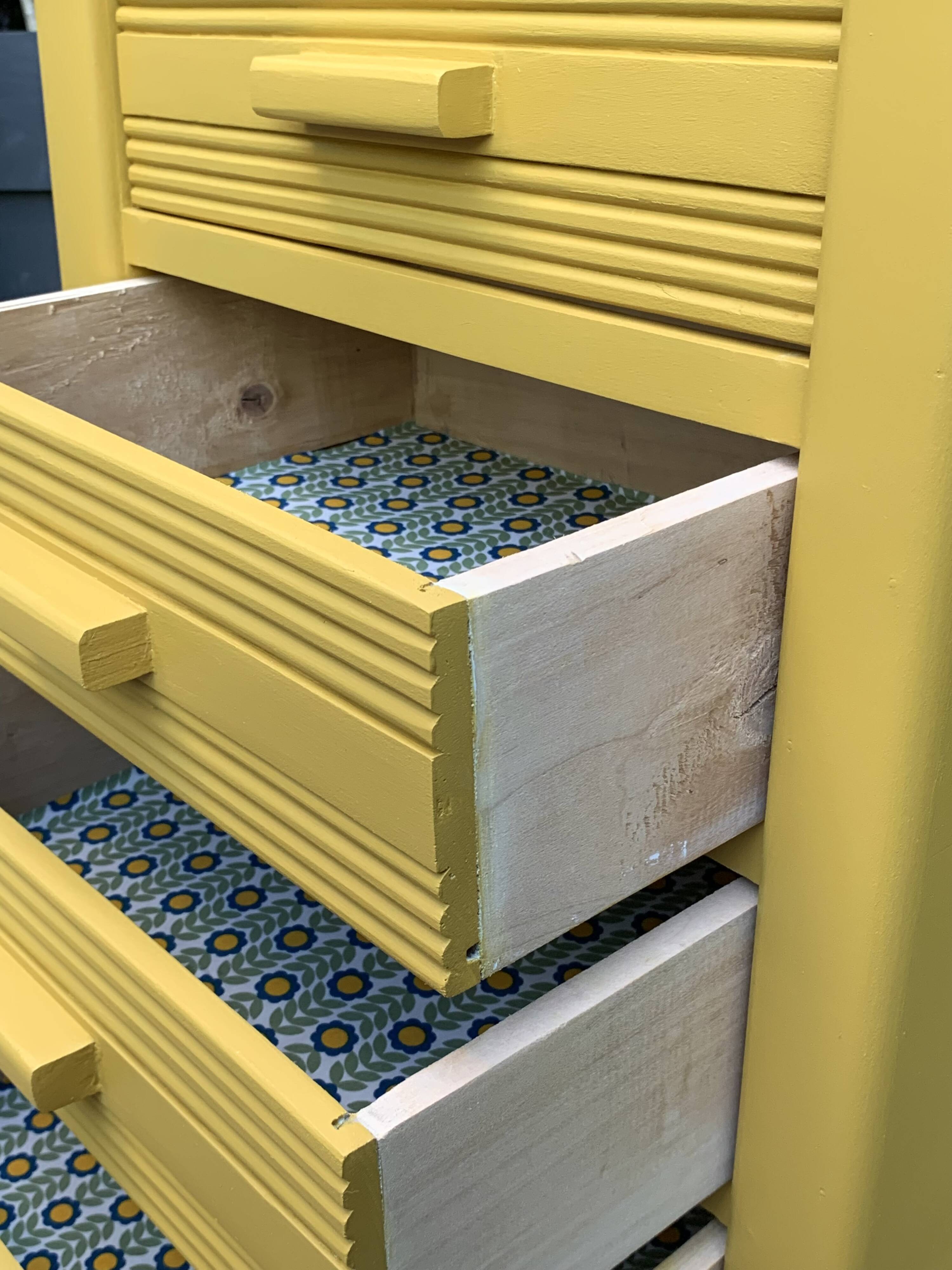 Art Deco ochre yellow chiffonier