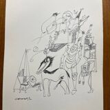 Vintage drawing