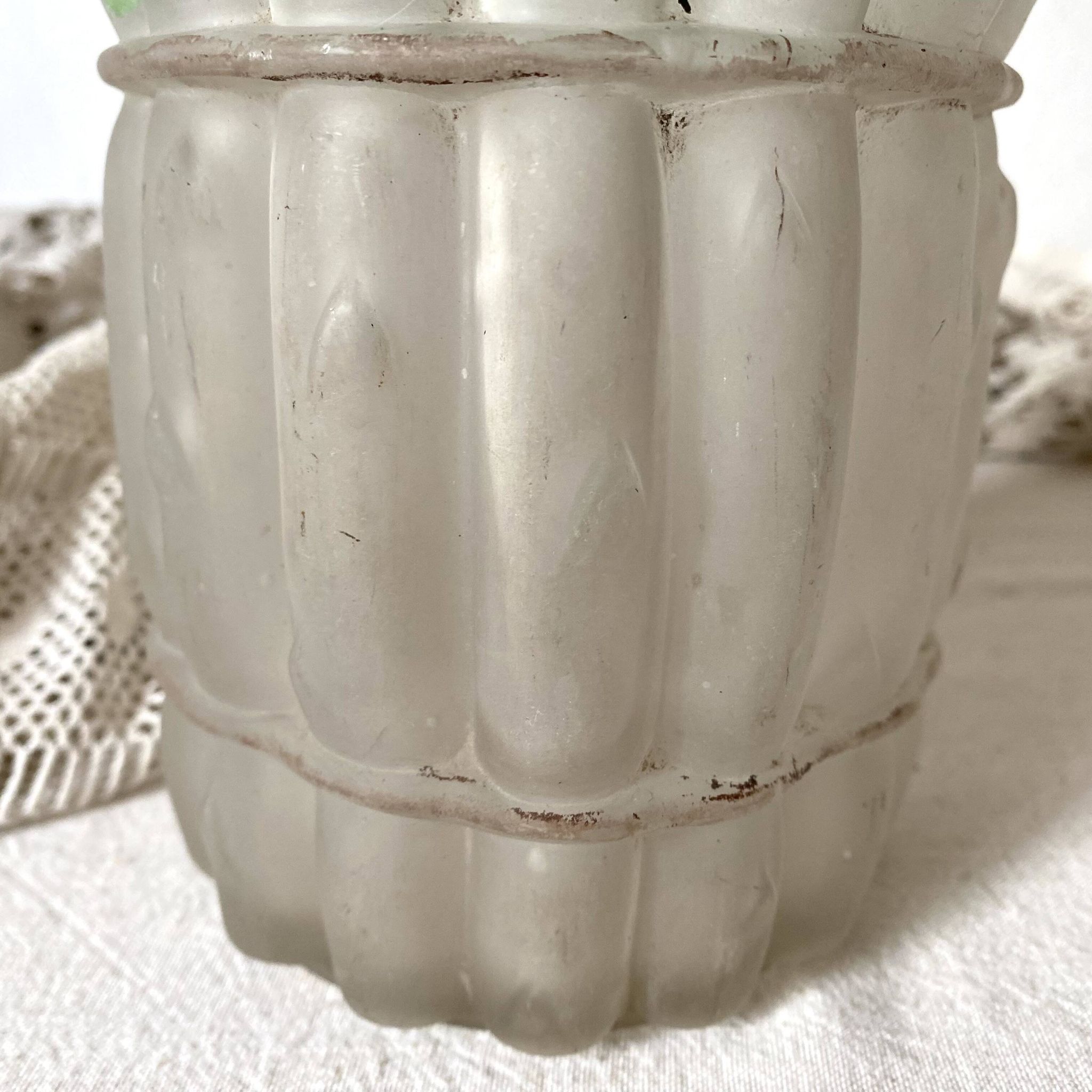 Carafe ancienne asperge Legras fin XIXe