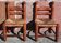 Pair of low armchairs by the fireplace. (Straw seat)