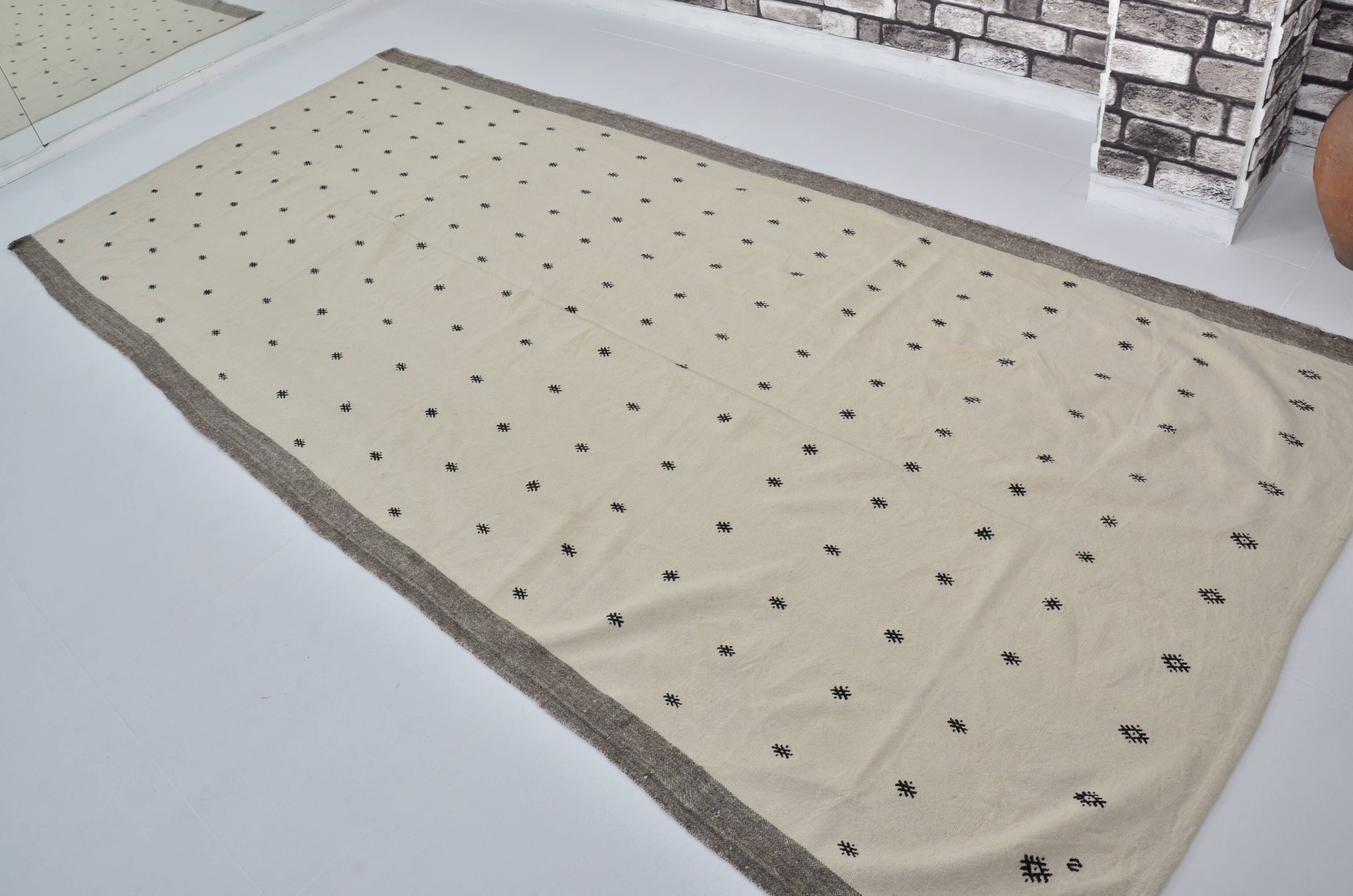Turkish Handwoven Neutral Rug sku 3054