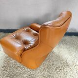 Michel Cadestin leather armchair for Airbone