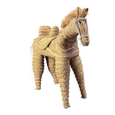 Vintage Spanish straw life-size pony/horse, 1960s
