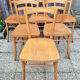 Six Luterma chairs, stylized seat, vintage, 50s-60s