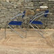 Paire de chaises bleues