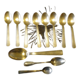 11 silver spoons with punches