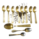 11 silver spoons with punches