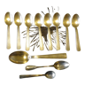 11 silver spoons with punches