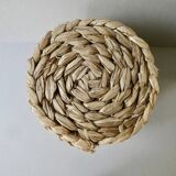 Braided rope pouffe stool, 60s-70s