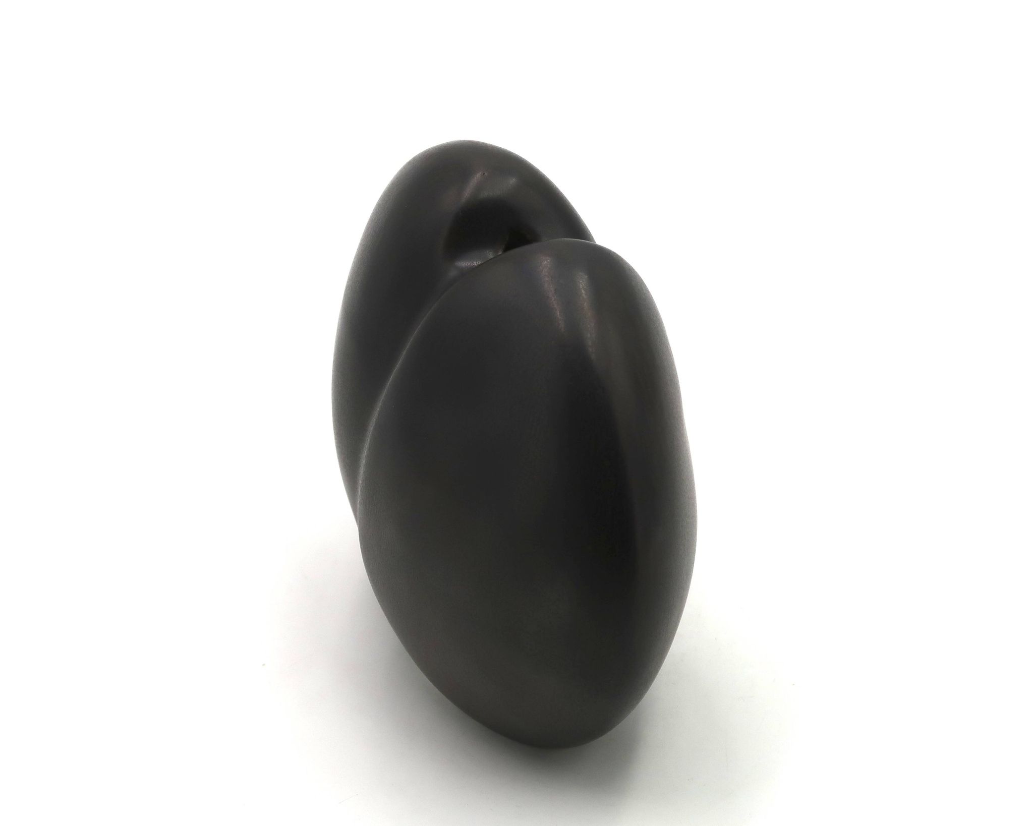 Vase noir en porcelaine de Jacqueline et Tim Orr, années 70