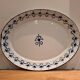 Vintage oval white enamel tray