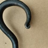 Serviteur de cheminée ancien, par artisan forgeron