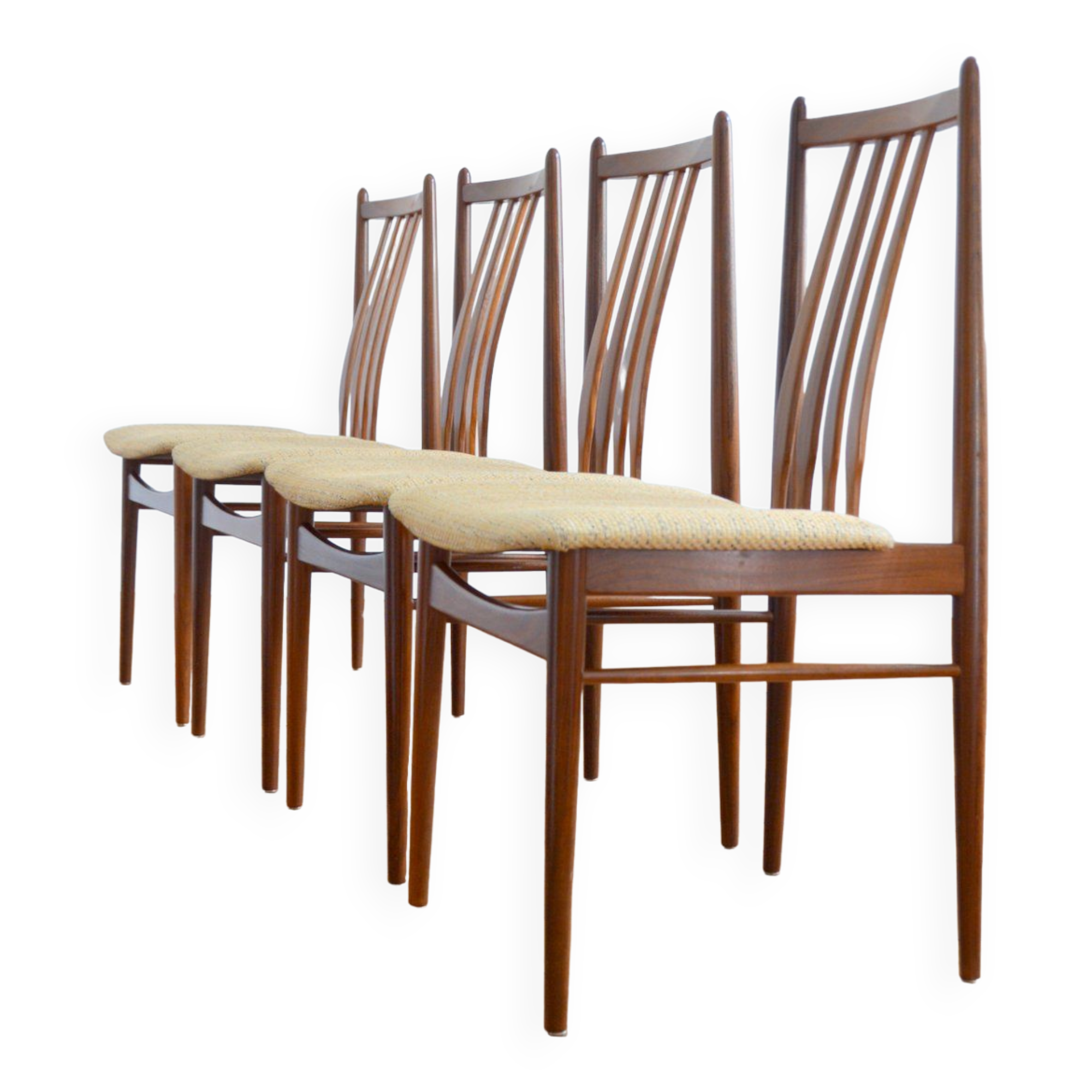 Suite of 4 Scandinavian dining chairs 1960s
