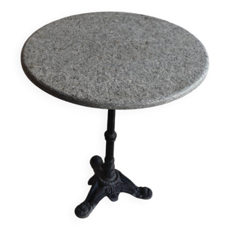 Guéridon table ronde bistrot pierre grise