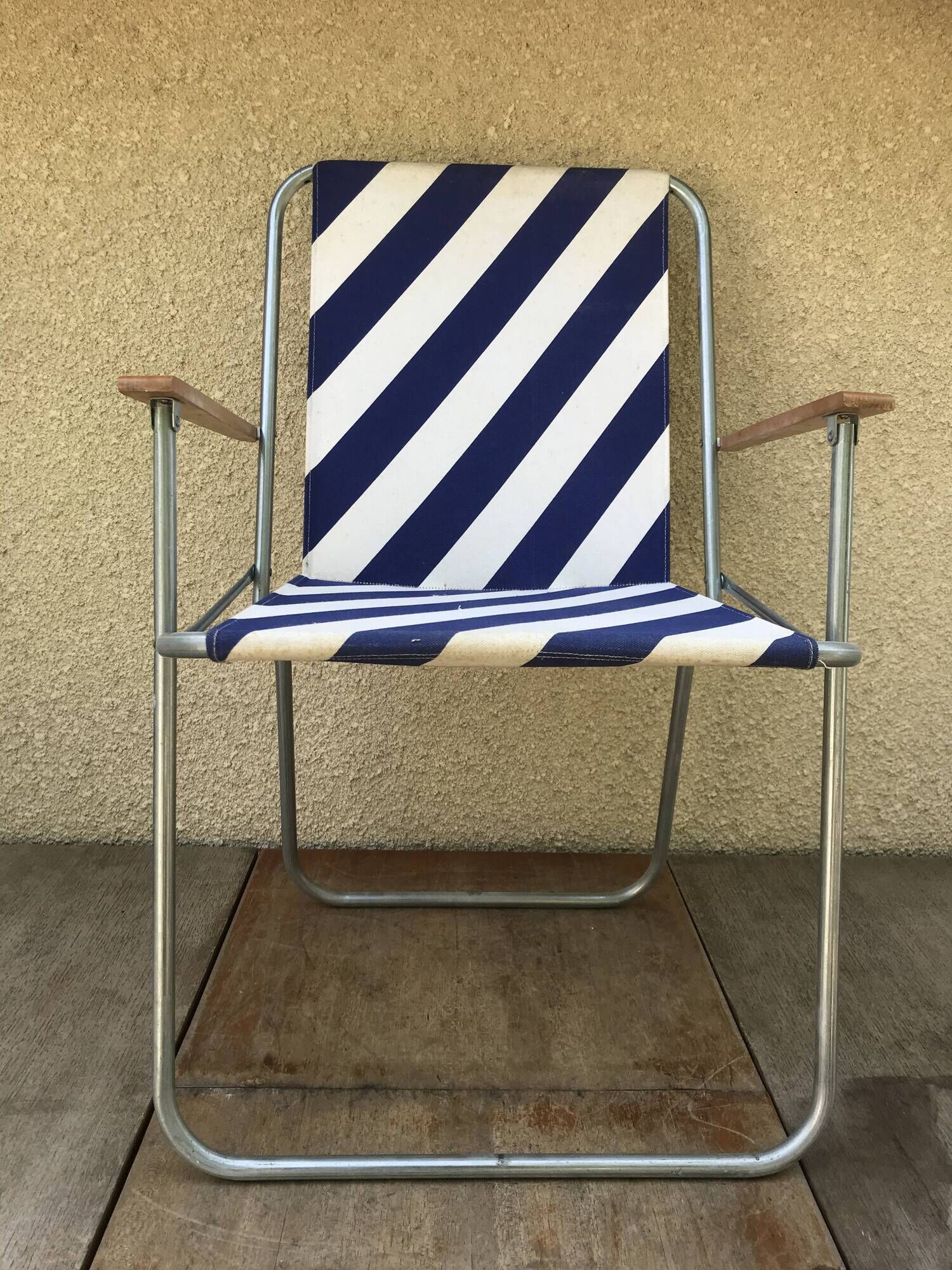 Old metal fold chair 1970