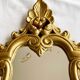 Miroir baroque en résine dorée 26x49cm