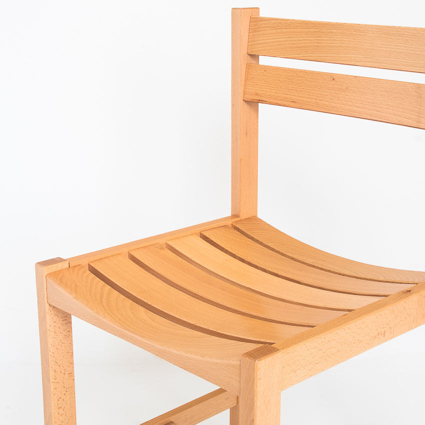 Chaise en hêtre massif conçues par André Sornay - France, années 1960