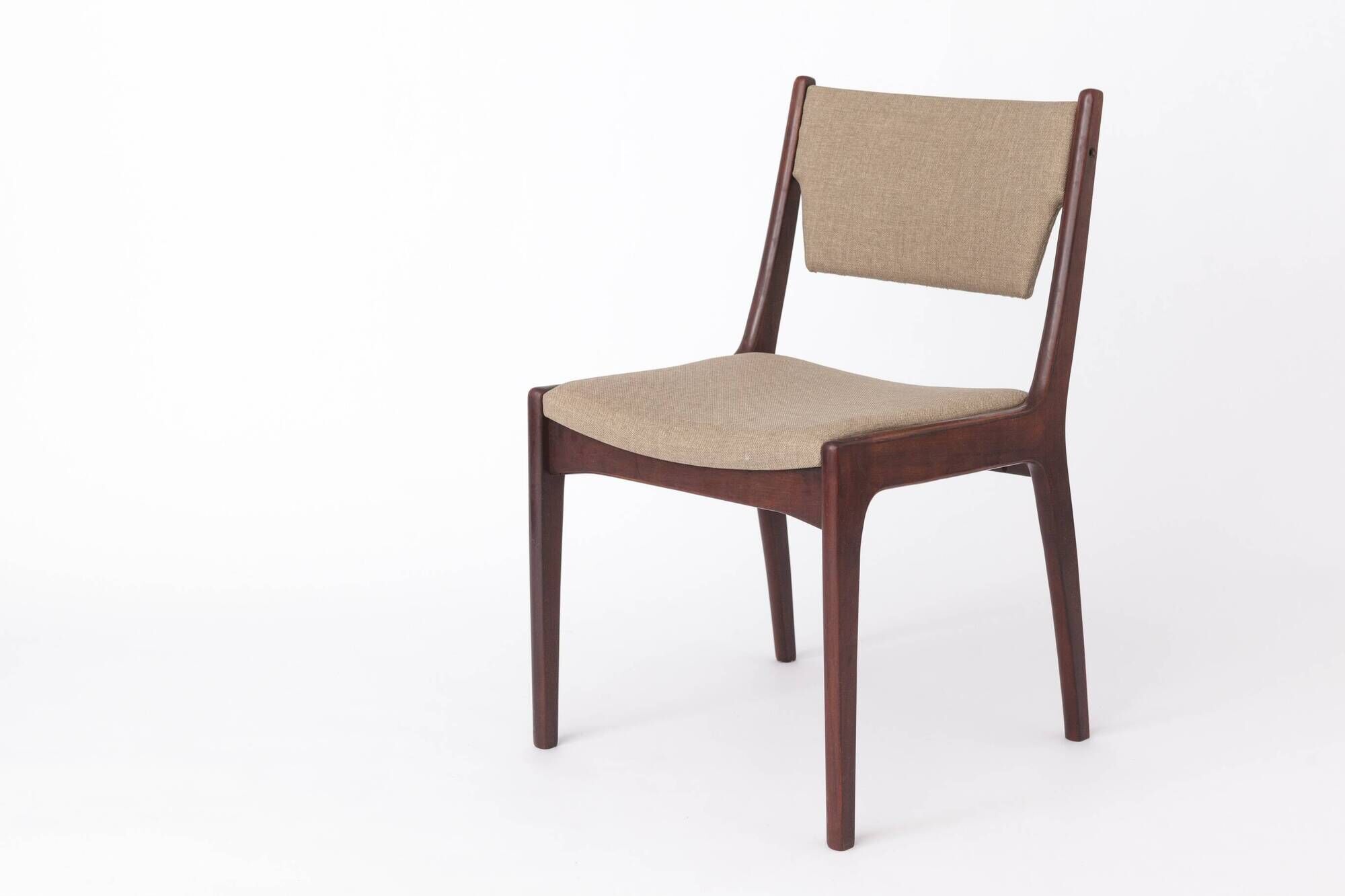 Set of 4 Vintage Teak Chairs | 1960s-70s Mid-Century Modern Seating | Wide