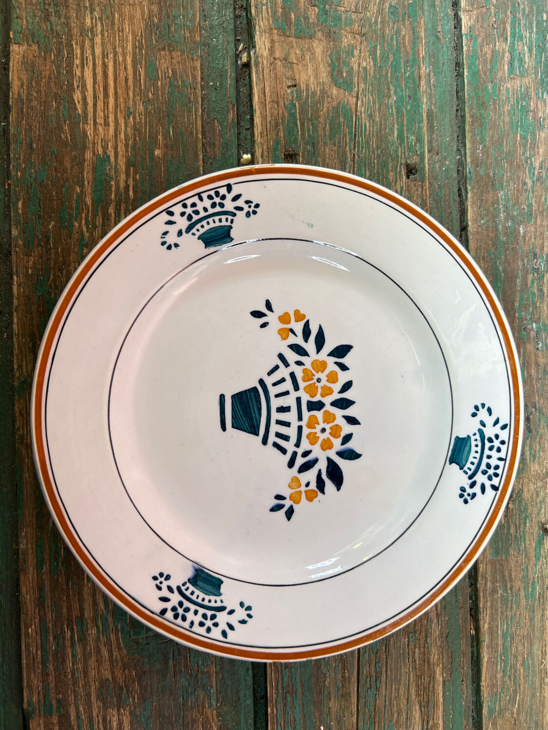 4 assiettes dessert art nouveau Moulin des Loups