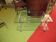 Table basse vintage en verre et plexiglas