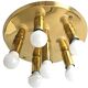 Mid-Century brass ceiling light - 6 lights - TZ Leuchten, Germany, 1980