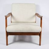 Fauteuil scandinave original Baczyk, années 1960, rénovation, teck.