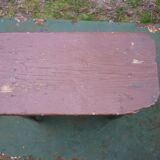 Vintage brutalist farmhouse stool bench
