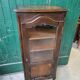 Showcase 1 door with 3 sides walnut windows louis xv style